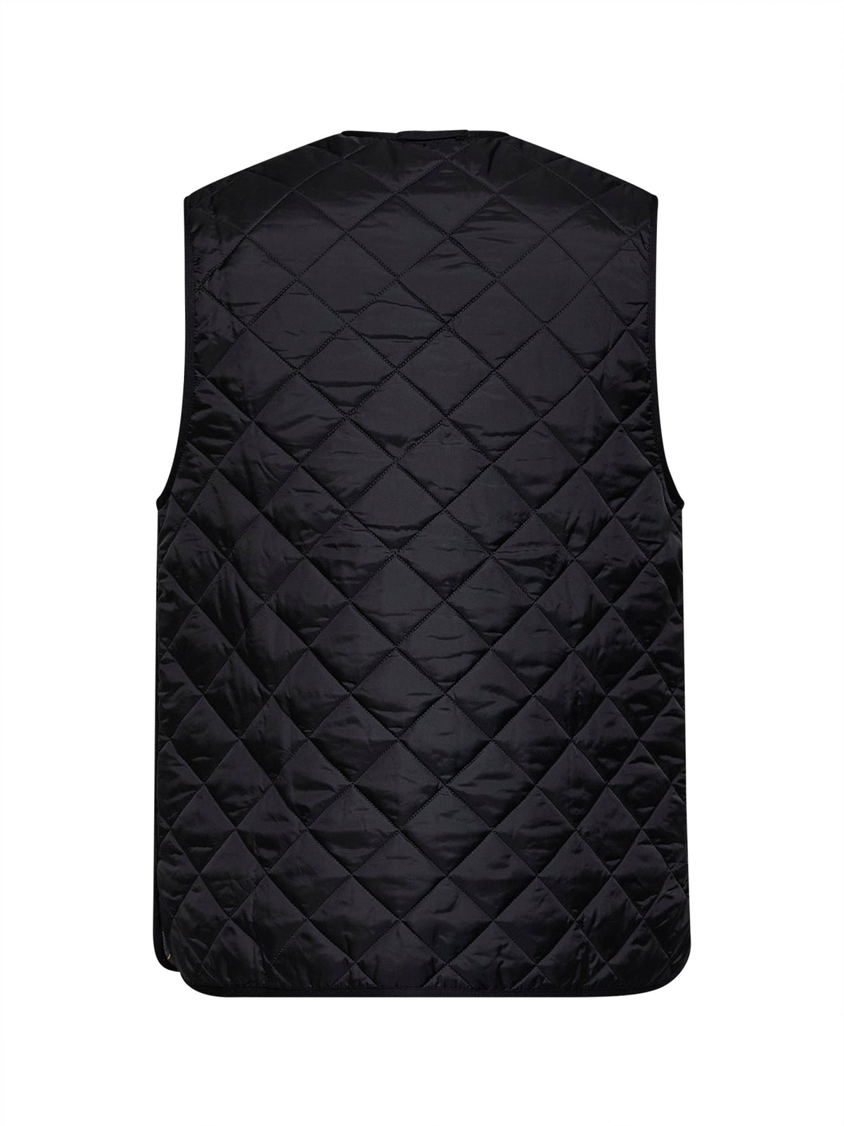 Black zipped quilted vest/lining