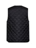 Black zipped quilted vest/lining