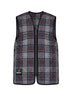 Black zipped quilted vest/lining