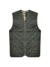 "Quilted zip" Gilet in green