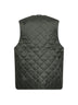 "Quilted zip" Gilet in green