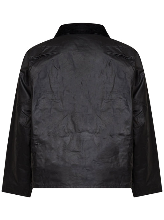 Black waxed cotton OS Transport jacket