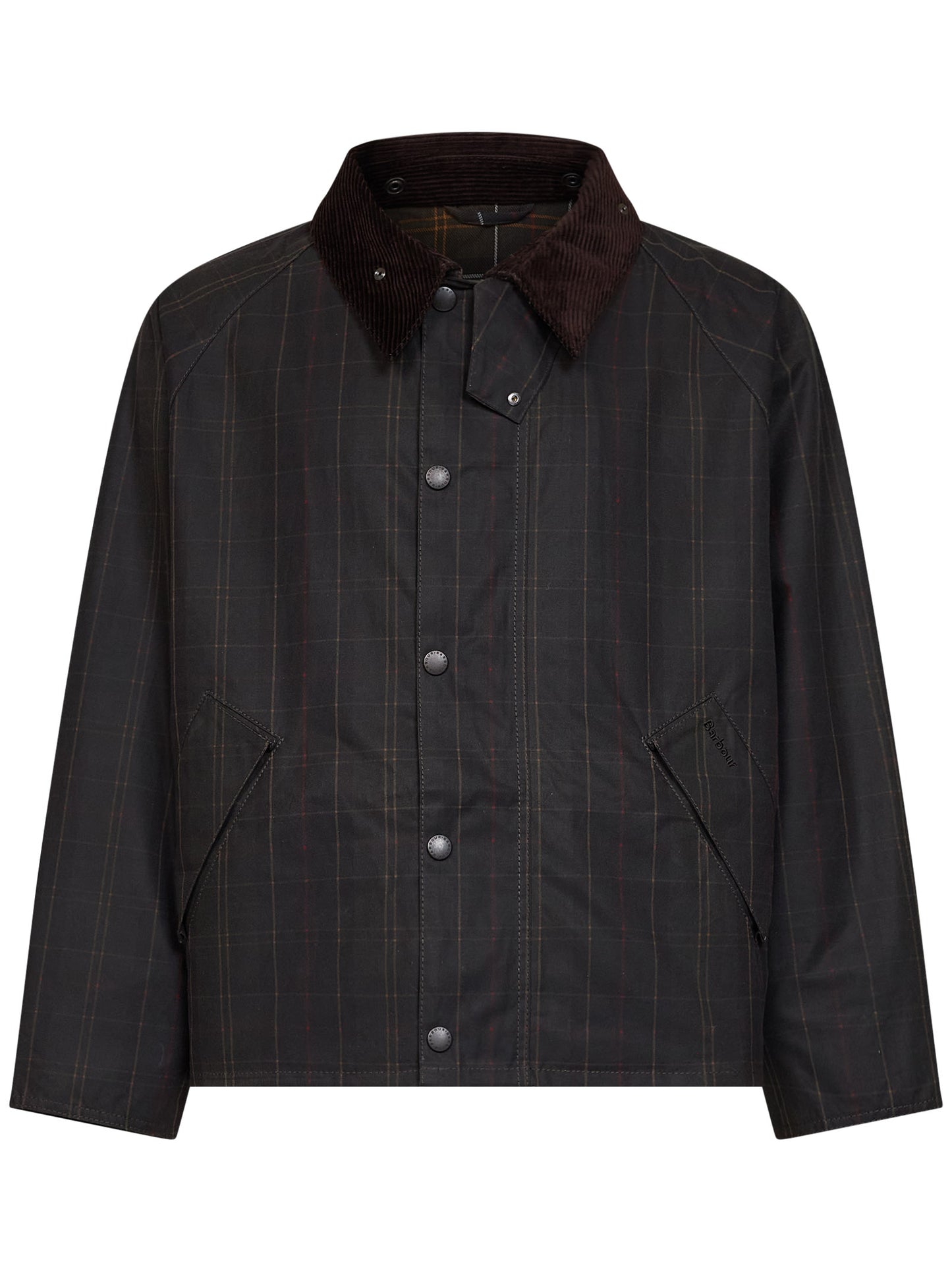 Green tartan Transport waxed jacket