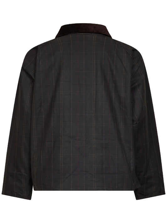 Green tartan Transport waxed jacket