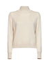 Lupetto in maglia di lana vergine beige