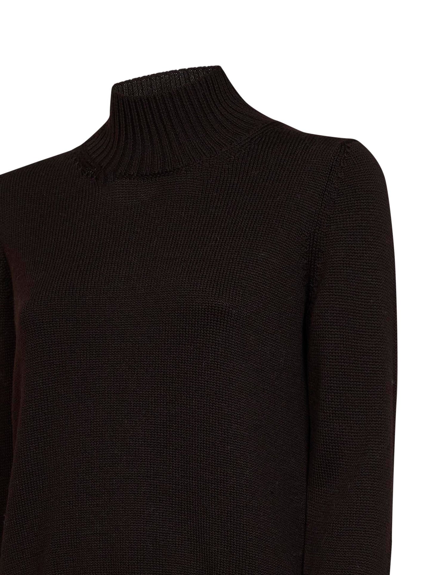 Lupetto in maglia di lana vergine caffé