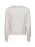 Beige virgin wool knit cardigan