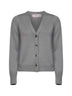 Sage green virgin wool knit cardigan