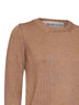 Camel virgin wool knit crewneck sweater