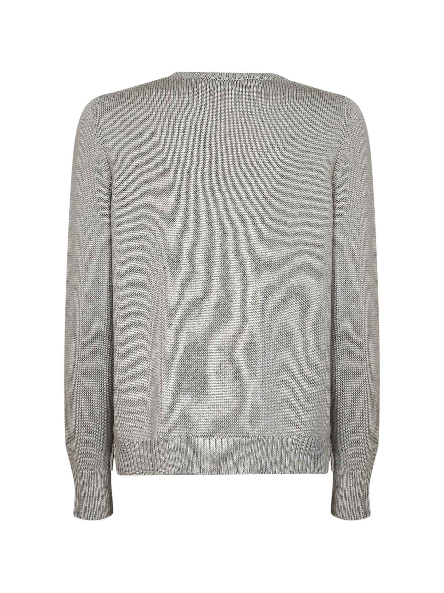 Maglia girocollo in lana vergine salvia