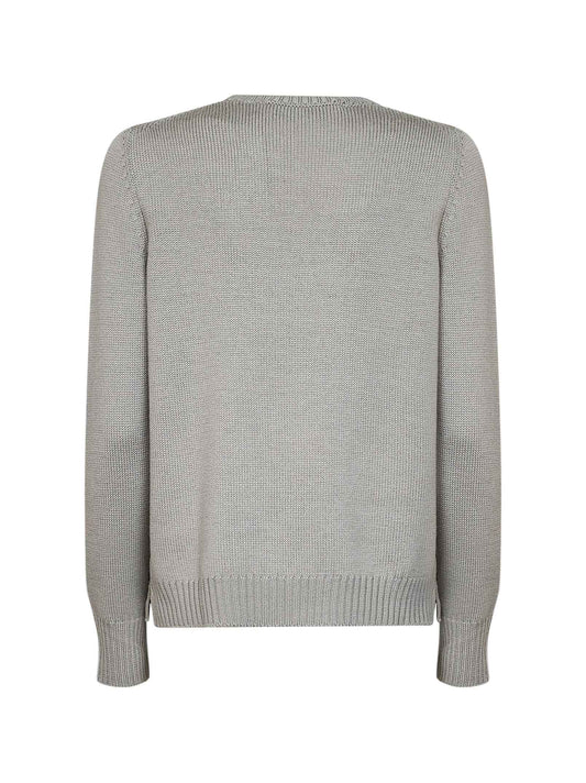 Sage virgin wool knit crewneck sweater