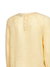 Maglione girocollo in misto alpaca giallo con bottoni