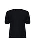 Maglia a maniche corte in lana leggera nera