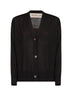 Cardigan in maglia di lana leggera marrone