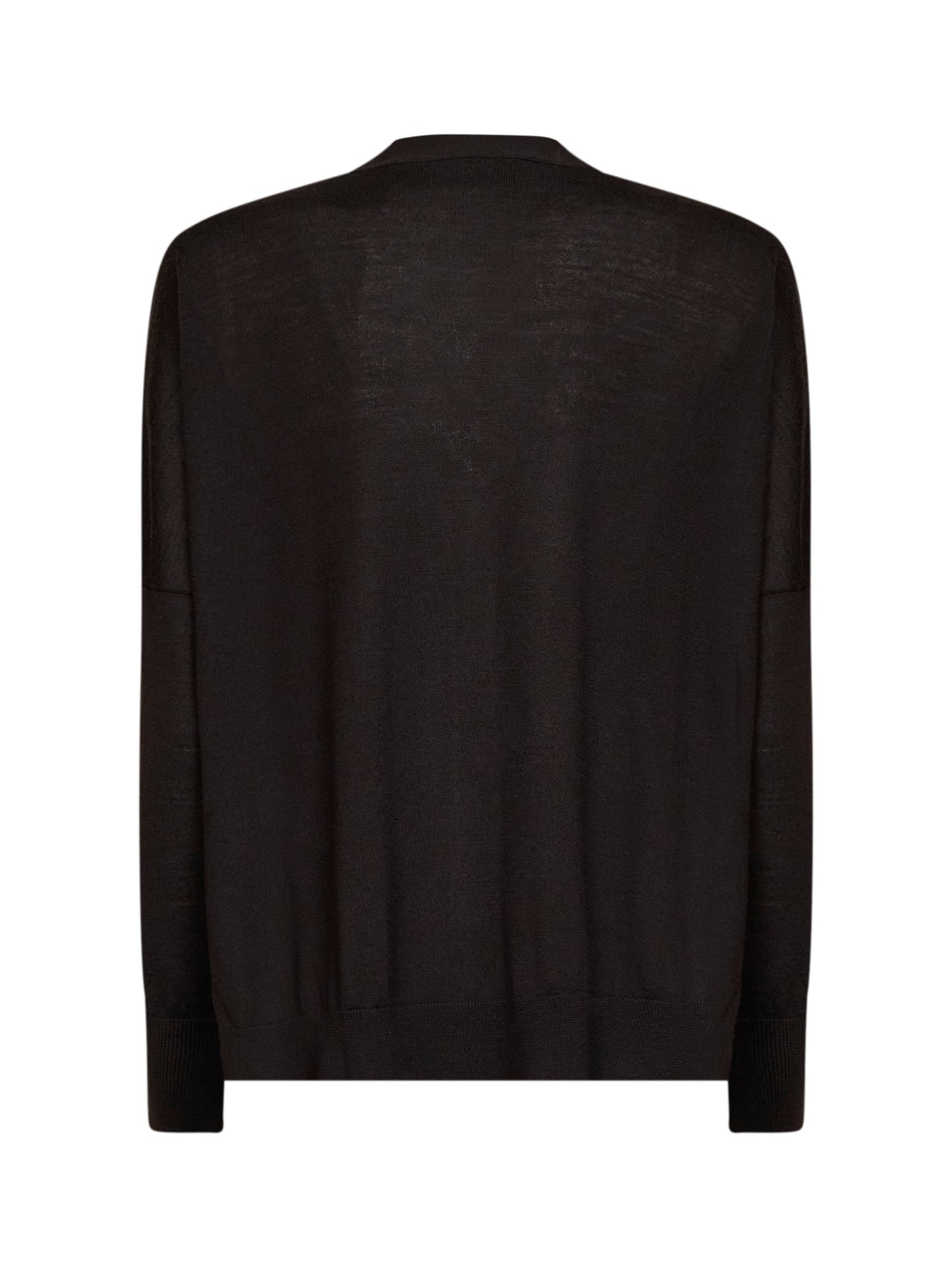 Cardigan in maglia di lana leggera marrone