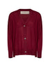 Cardigan in maglia di lana leggera bordeaux