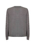 Black thin-striped Tasmania wool knit cardigan