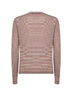 Cardigan in maglia di lana Tasmania millerighe marrone