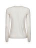 Beige lightweight virgin wool crewneck sweater