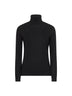 Black virgin wool turtleneck sweater