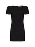 Miniabito aderente Albena in cady stretch nero<BR/>