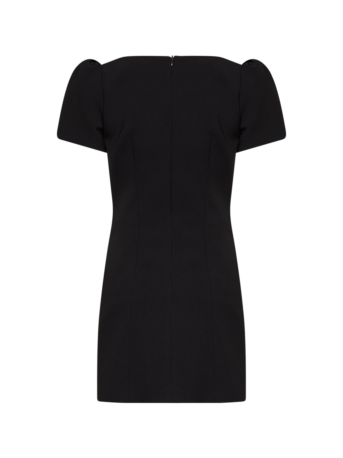 Miniabito aderente Albena in cady stretch nero<BR/>