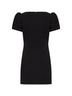 Miniabito aderente Albena in cady stretch nero<BR/>
