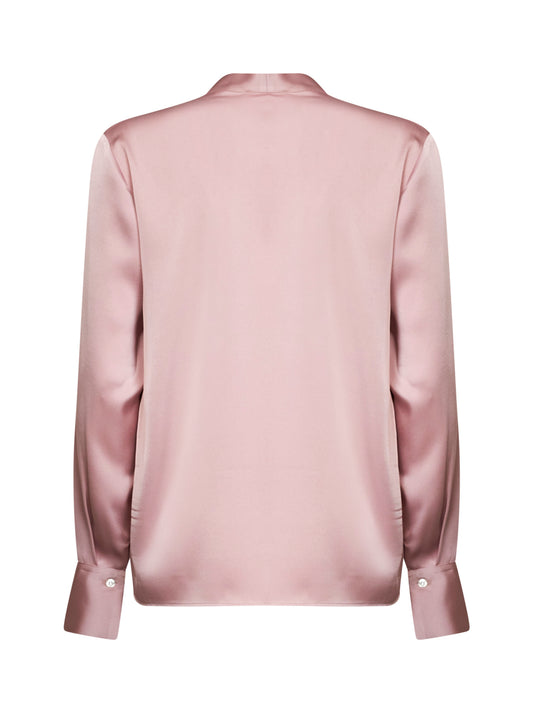 Amethyst pink envers satin Begma blouse