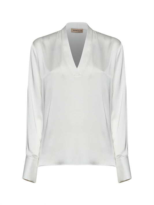 Blusa Begma in envers satin diamante