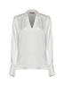 Diamond white envers satin Begma blouse