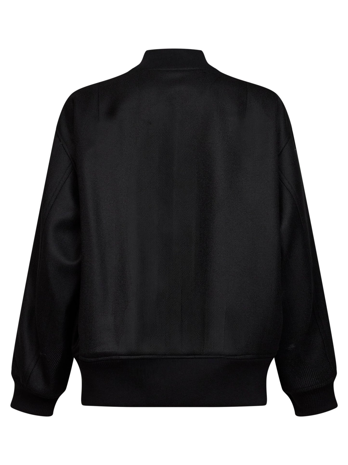 Onyx chevron wool Bellica bomber jacket