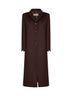 Dark brown wool-blend cloth Cujten single-breasted long coat