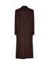 Dark brown wool-blend cloth Cujten single-breasted long coat