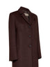 Dark brown wool-blend cloth Cujten single-breasted long coat