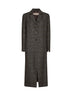 Navy Prince of Wales check Cujten single-breasted long coat