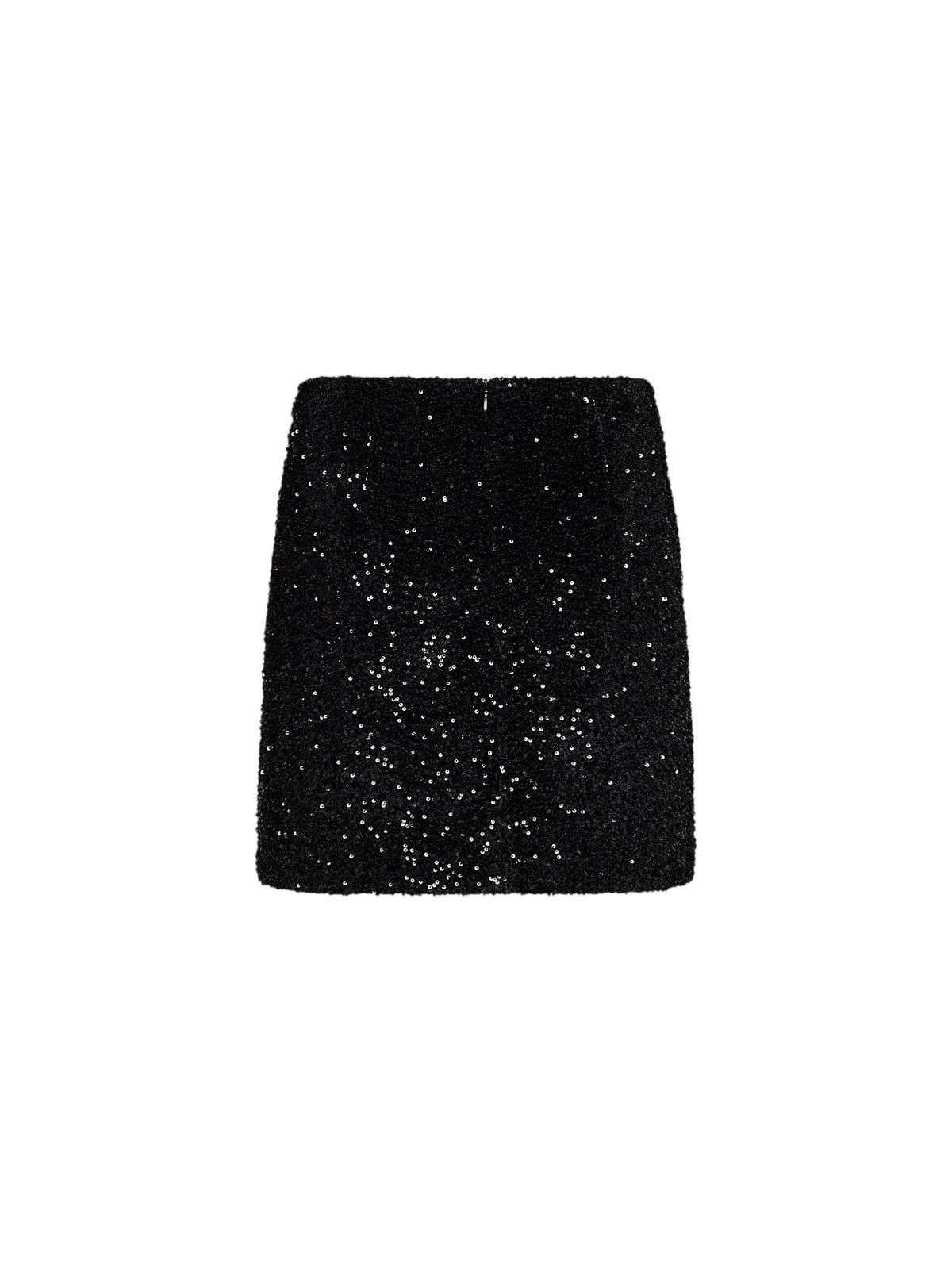 Minigonna Gandalf in bouclé con paillettes onice