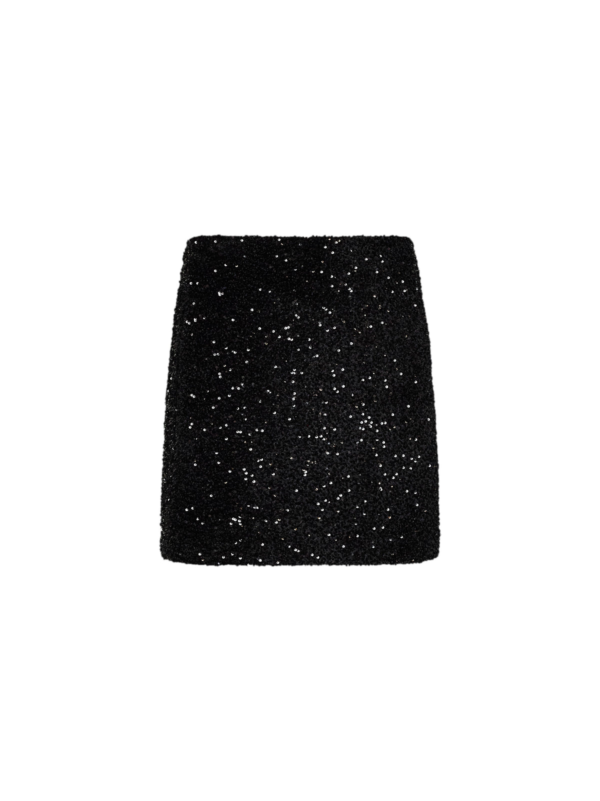 Minigonna Gandalf in bouclé con paillettes onice