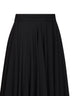 Gonna midi a ruota Ganza in doppia georgette nera