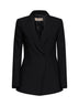 Black crêpe Gimba double-breasted blazer