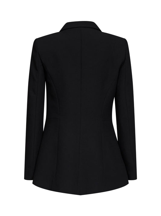 Black crêpe Gimba double-breasted blazer