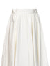 Gonna midi a ruota Golia in popeline stretch bianco