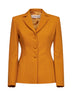 Ochre crêpe Gregis fitted jacket