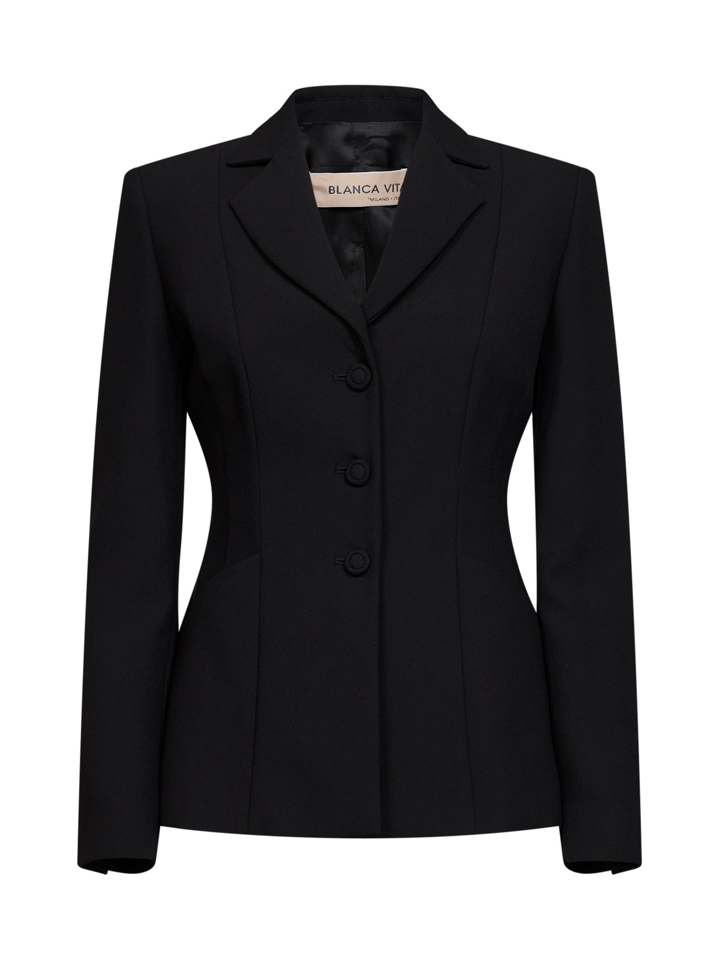 Onyx crêpe Gregis fitted jacket