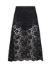 Onyx lace Gyraz flared skirt
