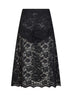 Onyx lace Gyraz flared skirt