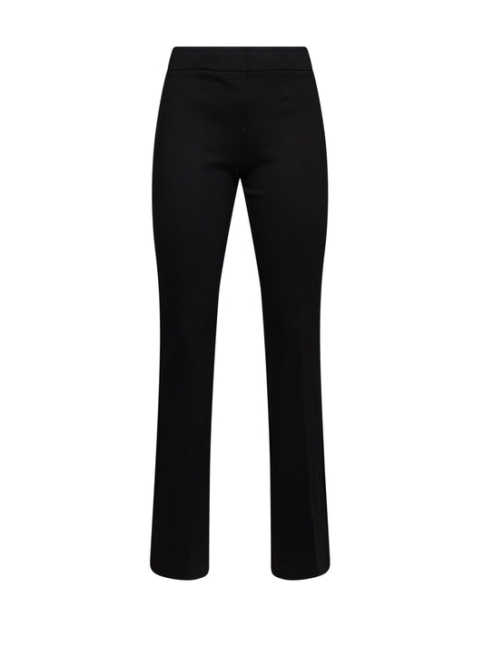 Pantaloni a zampa Pagyte in jersey stretch di misto viscosa onice