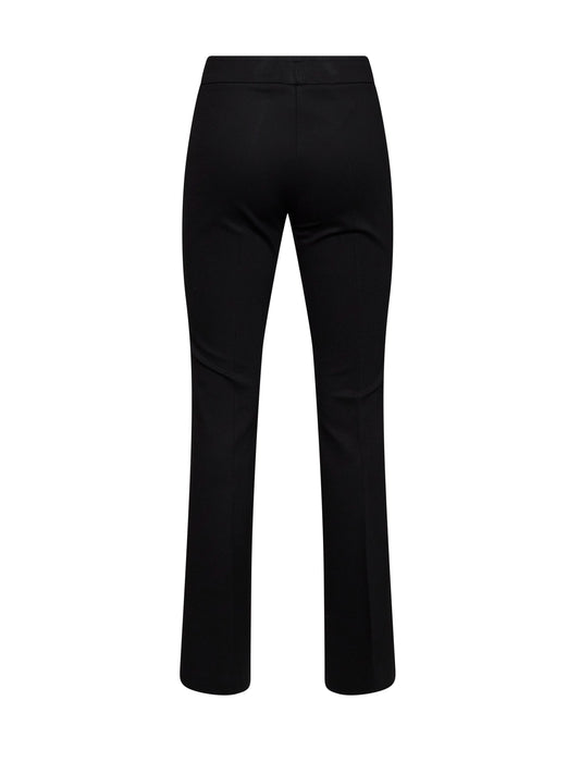 Pantaloni a zampa Pagyte in jersey stretch di misto viscosa onice