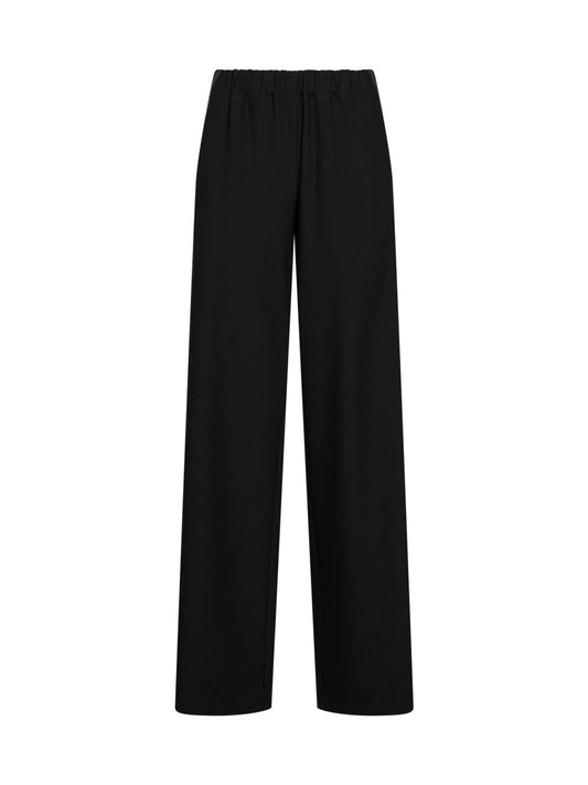 Pantaloni ampi Pika in crêpe nero