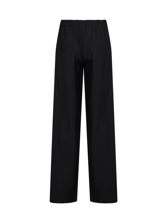 Pantaloni ampi Pika in crêpe nero