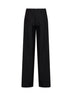 Pantaloni ampi Pika in crêpe nero